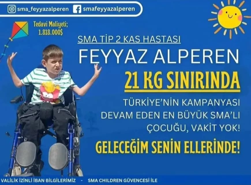 SMA Tip 2 Hastası Feyyaz Alperen İçin Zamanla Yarış: 21 Kilo Sınırında Yardım Çağrısı