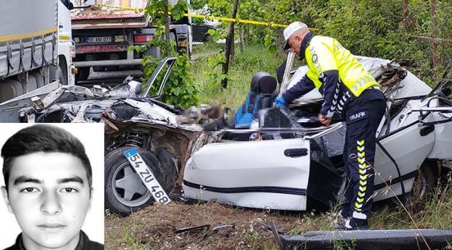Samsun'da feci kaza! 16 kez ehliyetsiz yakalanan Mehmet Can Şen kazada hayatını kaybetti